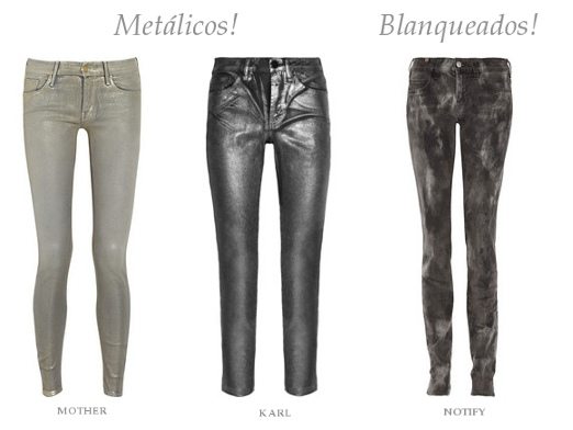  Jeans blanqueados y metlicos