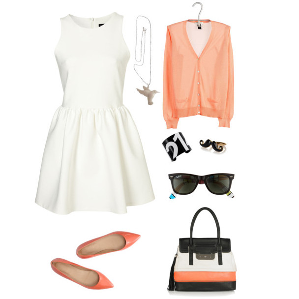 un look femenino con vestido blanco